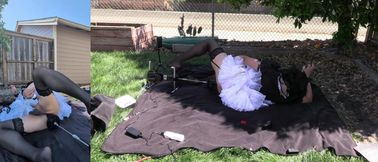 Sissy Maid Candy Gets Fucked by Her Fucking Machine Outdoors - Part 1