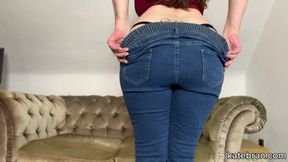 Naughty Try-On Haul - Big Ass in Thongs, Jeans &amp; Mini Skirt