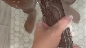 Step-dad and step-daughter get caught in a steamy shower POV situation