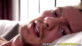 Cute jock dripping precum while jerking off