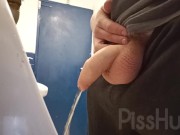 Risky Urinal Piss, in view of door
