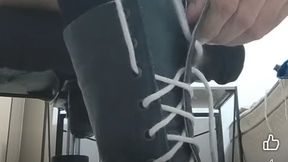 lacing up my wrestling boots