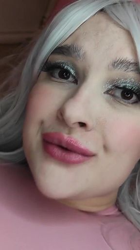 Pink Latex Catsuit Dildo Fuck, Anal Plug