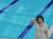 Katy Soroka hairy teen underwater