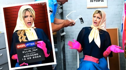 ellie tay busty thief rides her way out of trouble