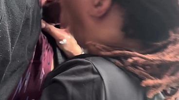 Car sex outside her boyfriend house