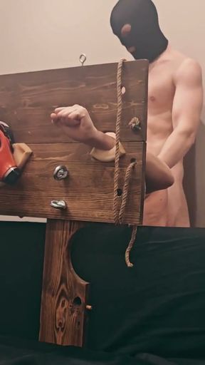 Wife has sex wearing gasmask. Her sister watching us   Clip 1