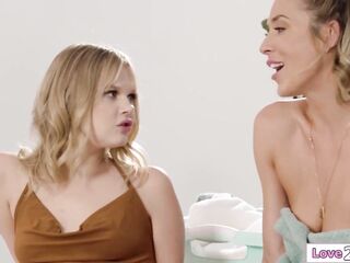 Teen Coco Lovelock truly desires to have lesbo sex and asks her bffs aged stepsis Aiden Ashley to be her 1st.The golden-haired lets her smack her snatch
