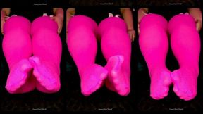 All Footjob Motions 1min clip BBW in Pink Thigh High Nylon Stockings SweetFootWork POV Foot Worship – Cum Give My Big Size 11W Feet All Your Attention and Enjoy My Big Strong Legs and Feet in Pretty Pink Thigh Highs – No Talking