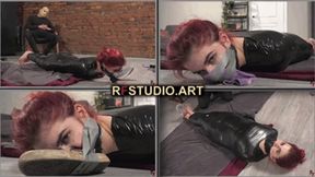 Pandora in tight mummification - Humiliating shoes and socks sniffing - Part 2 (FULL HD MP4)