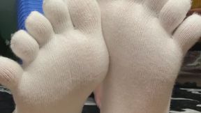 Toe sock feet joi