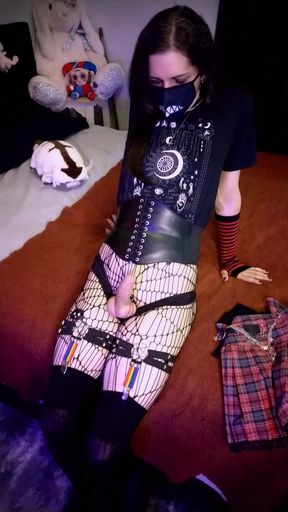 Goth Femboy Masturbates for Valentines Day