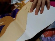 AIKa(パンチラアニメ)の下着姿の皇藍華にキス&足舐め後に顔射ぶっかけオナニー
