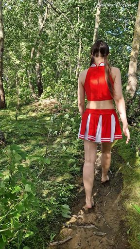 ASMR Seashore forest barefoot walking. Waves sound, forest sound + no panties