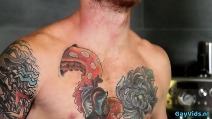 Tattoo gay oral sex and cumshot