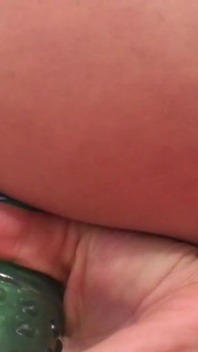 I Hunt My Cunt- Sexy Blonde Milf Pleasing Her Cunt with Green Vibrator