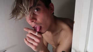 Twink Eject Big Load On The Wall After Playing Video Games