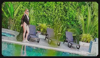 Busty Latina Milena Dutty Poolside Pleasure