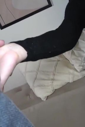 Friendly Smile and Effortless Charm, a Beautiful Shop Clerk Shares an Intimate Moment