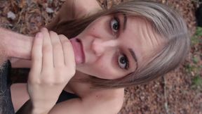 Quick Risky Cum In My Mouth On The Trail!!!