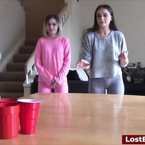 A sexy game of strip pong turns hardcore fast