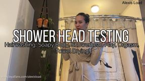 Showering and Shower Head Masturbation