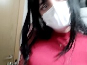 Trap crossdresser late at night touching herself