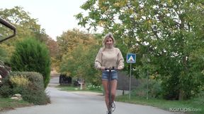 Blonde MILF with Big Tits Rides a Big Dick &amp; a Scooter