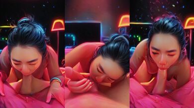 Real Life Anime GF Sucks BWC - POV Blowjob with CIM