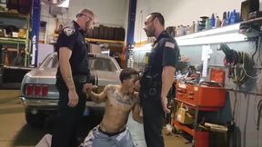 Muscle Cop Bisexual Gay Porn Get pulverized by the police