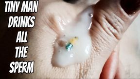 Tiny Man on My Boyfriend’s Cock – Licked, Sucked & Swallowed in Cum