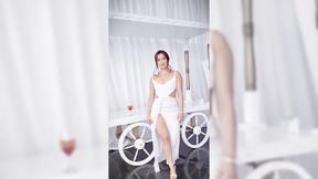 ”#redhead #whitedress #angel #summerfit #longlegs #seductive #wineoclock”