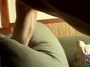 Straight young stud pulling his cock and making cum squirt