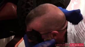 ”Foot fetish hunk Donnie Argento worships his bearded boss”