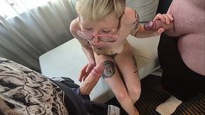 POV: Insatiable Cock Addict Sucks Two Guys - DEEPTHROAT, CUM SWALLOWING