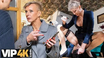 Mature Czech blonde seduces her friend's young lover with big natural tits