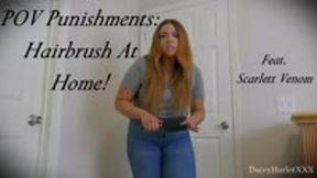 POV Punishments: Hairbrush At Home!