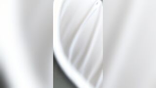 Ambling observe thru milky cutoffs shaft showcasing