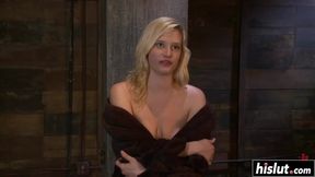 Tied up blonde babe fucked hardcore
