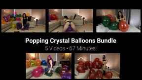 Crystal Balloon Popping Bundle - Sit Pops, Nail Pops & Big Balloons - 5 Video Fetish Pack - 67 Minutes - Kylie Jacobs - MP4 1080p HD