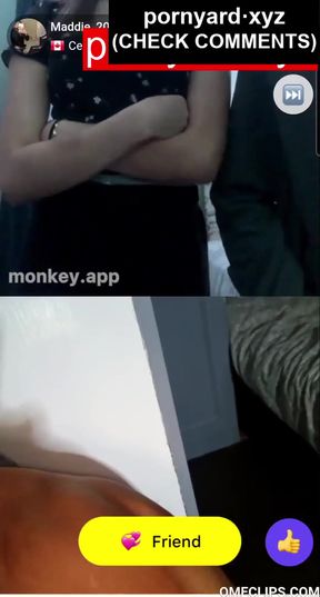 Teen girl shows off her reaction on homemade webcam