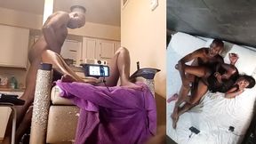 Blowjob Ebony Sucking Dick Fucking Hard Behind Pussy