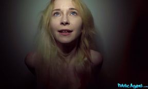 Blonde Model's Public Passion Explodes in Outdoor Ecstasy