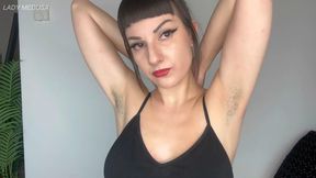 Sensual hairy armpits worship