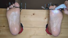 oiled soft soles in the pillory