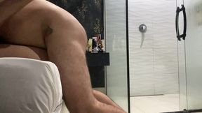 slim twink sucks & rides hairy chubby bear’s fat cock raw