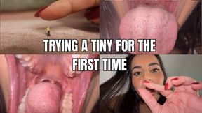 Trying a tiny for the first time - OnlyVanessa