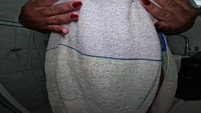 POV Towel Strip: Worshipping Her Hairy Bush &amp; Milking Natural Tits