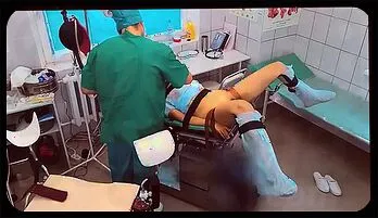 Intense Latex Medical Fetish Scene on the Gyno Table