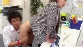 Creamy Japanese TGirl Seduces Boss in Hot Office Sex Scene